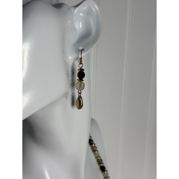 Avenue Beaded Tassel Statement Necklace Matching Earrings - Picture 2 of 4